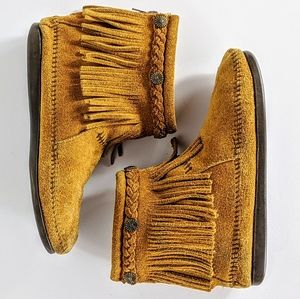 Minnetonka Hi-top Fringe & Studded Moccasins